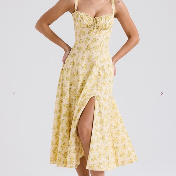 House of CB Carmen dress in Buttercup - Picture 2 of 6